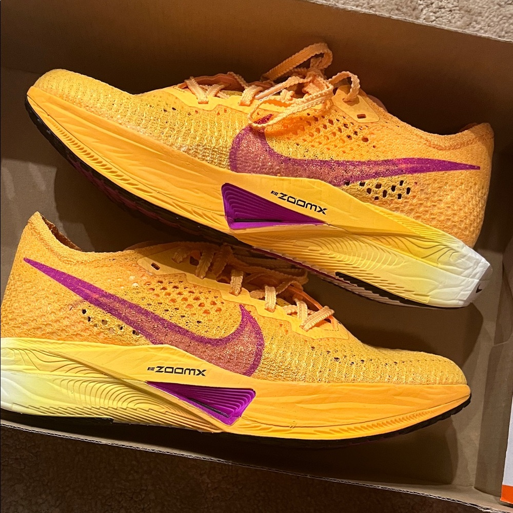 Nike ZoomX Women's Athletic Shoes - Yellow and Purple